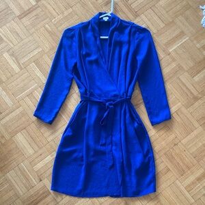 Wilfred Cobalt Blue Wrap Dress